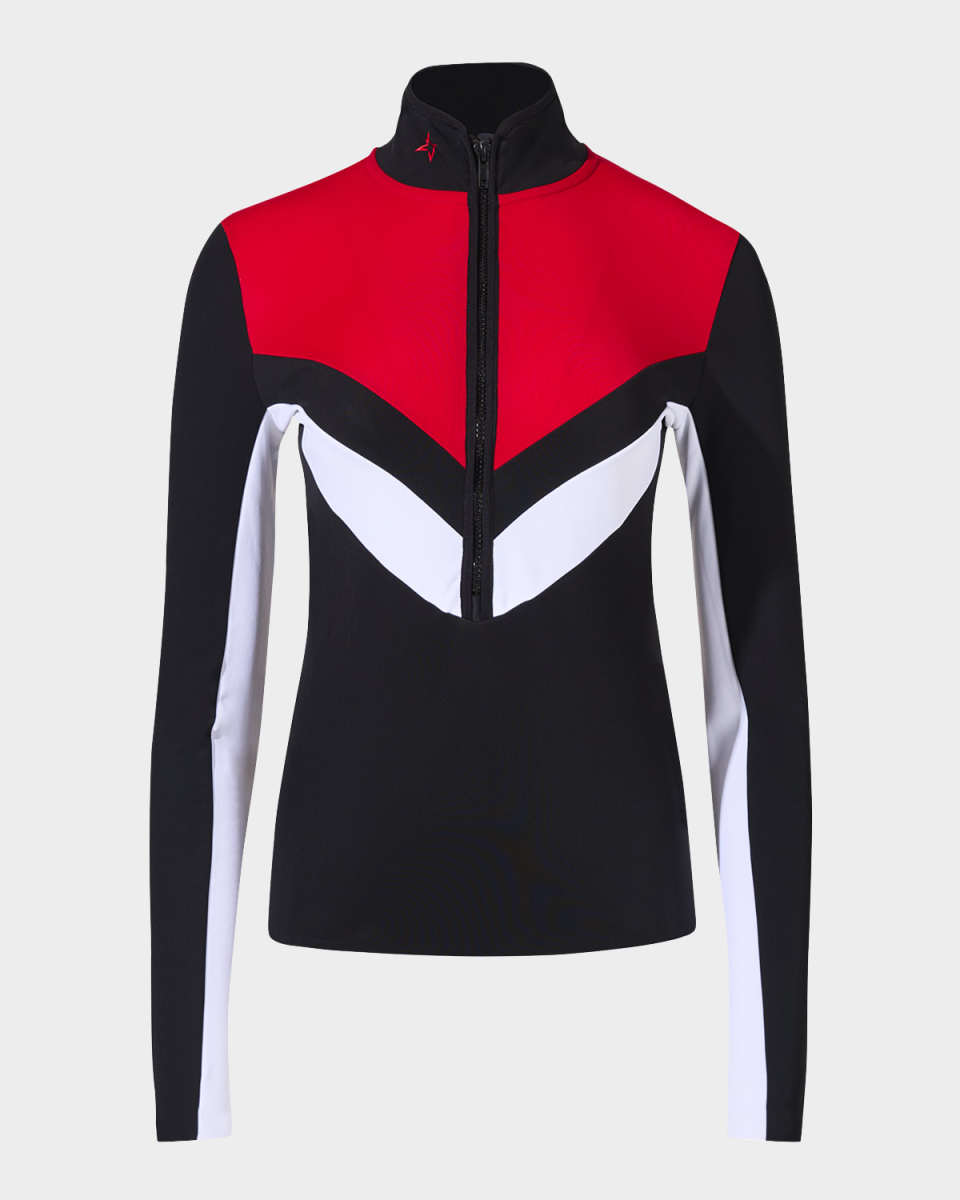 Half-Zip Color Block Ski Base Layer